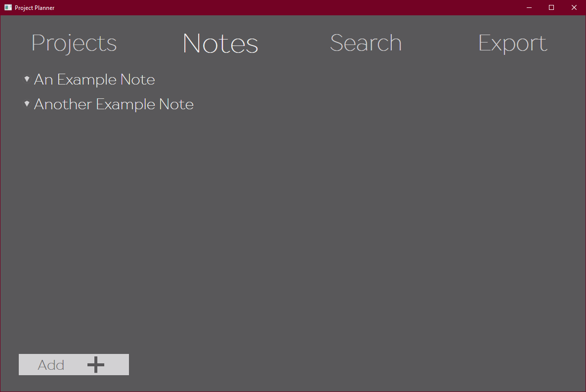 Note List Screen